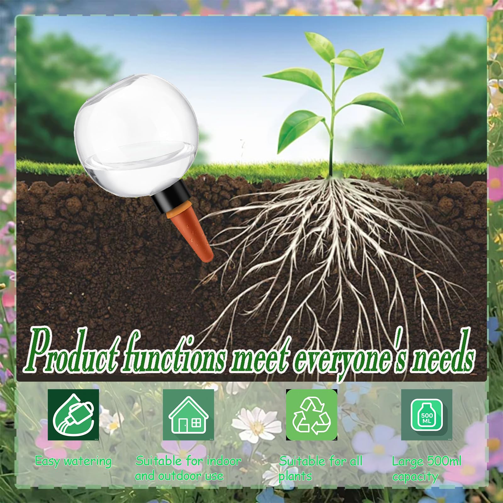 4 Pièces Boules D'Irrigation Pour Plant, Globe D Arrosage Plant Automatique Transparent, en Pot Auto Arrosage, Ampoules D'Arrosage IdéAles pour Les JardinièRes, La Maison, L'IntéRieur Et L'ExtéRieu