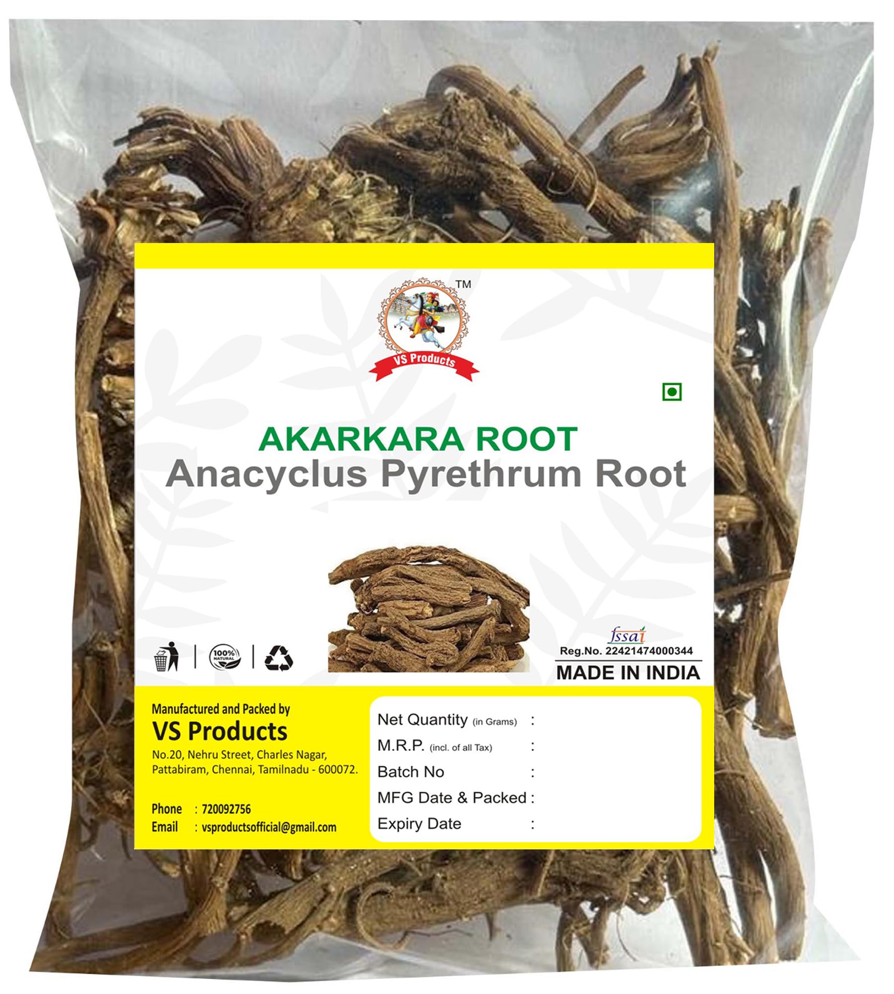 VS Products Akarkara Root, (50grams) Akkarakaaram Root, Anacyclus Pyrethrum Root, Pellitory Root, Akkalakarra Root, (Pack of 1 X 50gm) (B0C81D959L) Amazon Price History, Amazon Price Tracker