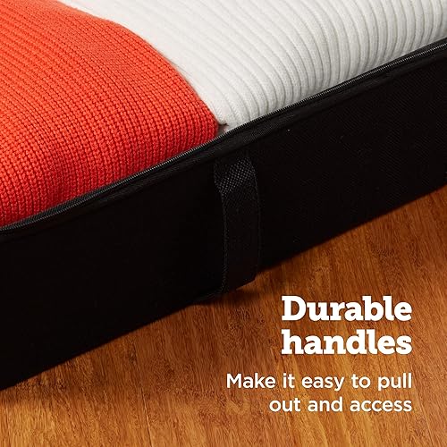Miniatura 5 de storageLAB Contenedores de almacenamiento debajo de la cama, organizadores de armario y contenedores de almacenamiento, paquete de 2 organizadores