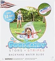 Vista 1 de PoolCandy Stars & Stripes - Tobogán acuático inflable para niños con piscina integrada