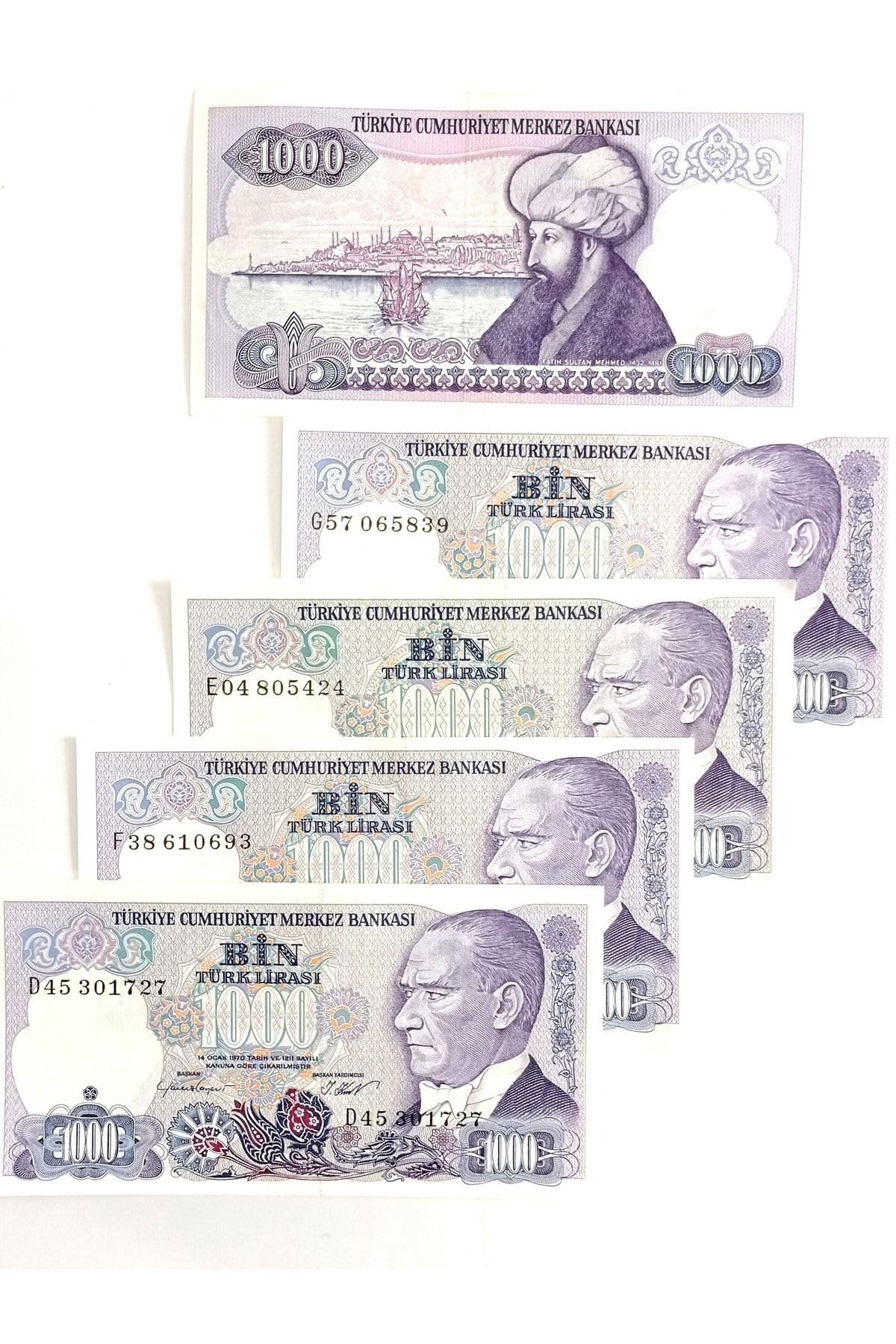 7. Emisyon 1.000 Türk Lirası Koleksiyon Eski Para. Kağıt Para. Hobi Koleksiyon Kağıt Para.