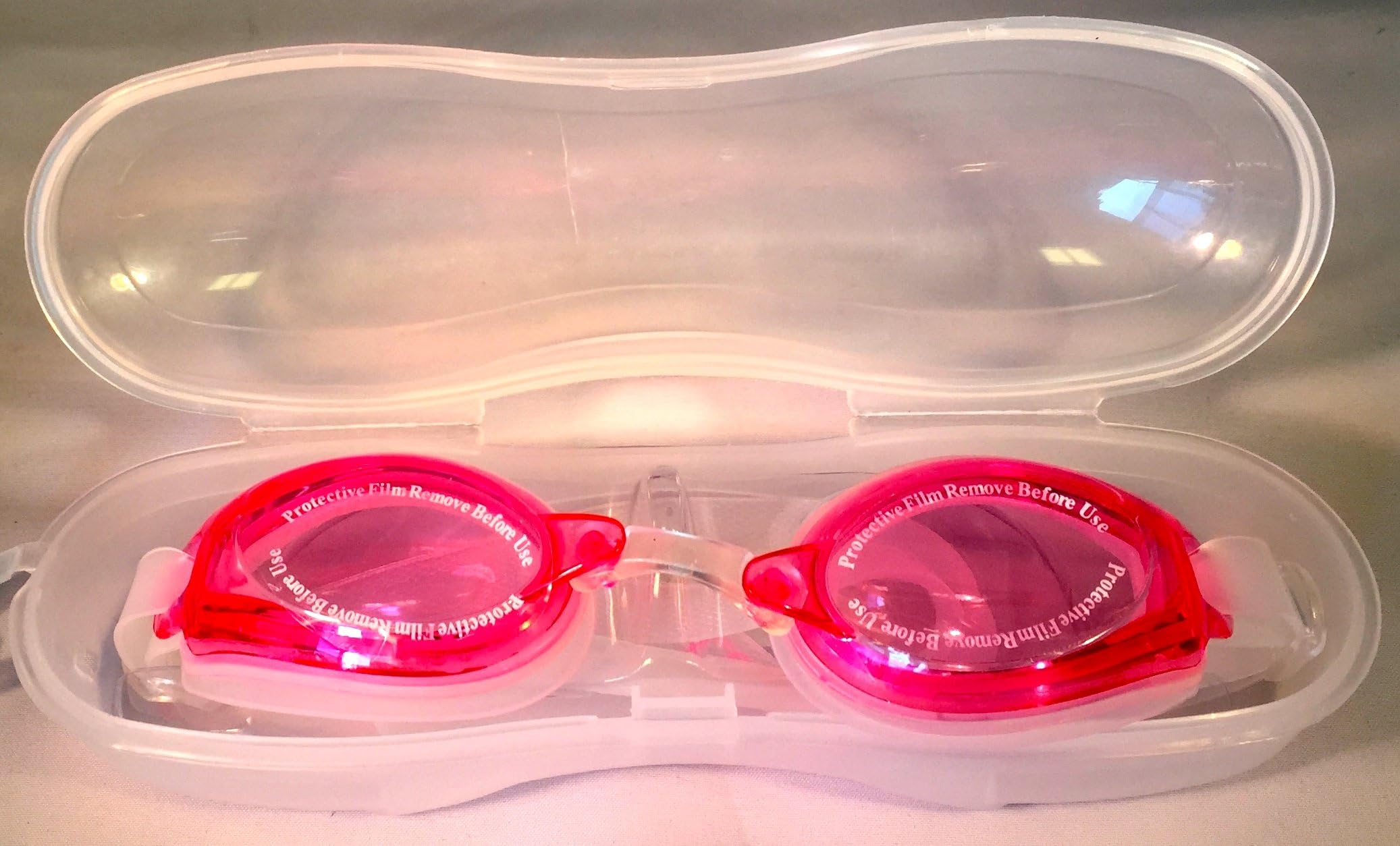 Z LEADER SWIM GOGGLES - Medalist - Adult Narrow = Clear / hot pink