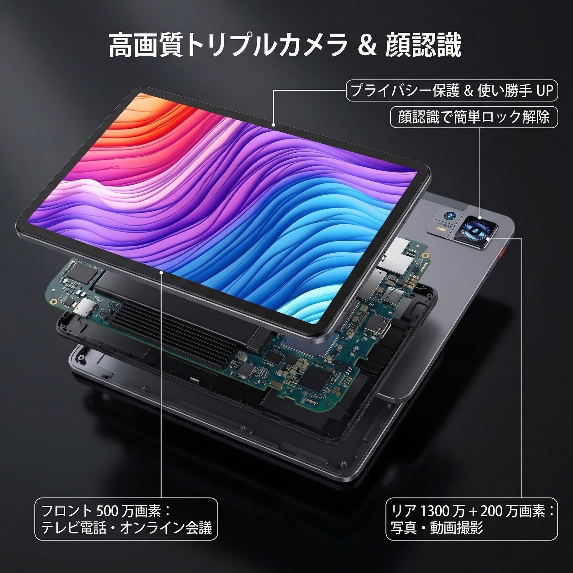 Amazon.co.jp: WeTap タブレット 12インチ 大画面 wi-fiモデル 2K