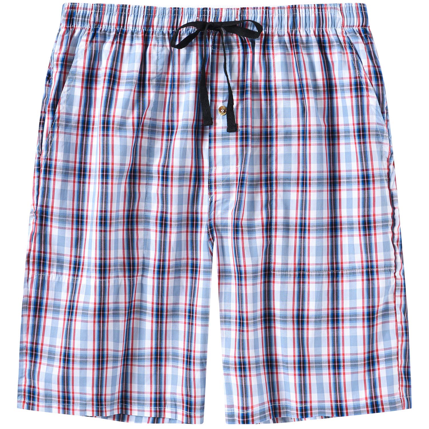 MoFiz Pantaloni Corti Pigiama Uomo Cotone Pantaloncini Shorts a Quadretti con Tasche