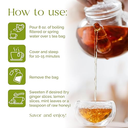 Miniatura 5 de Organic Pharmacist Bolsas de té de guanábana premium, té de hoja de graviola, tés de guanábana, té de hierbas guyabano, tés amargos de guanábana,