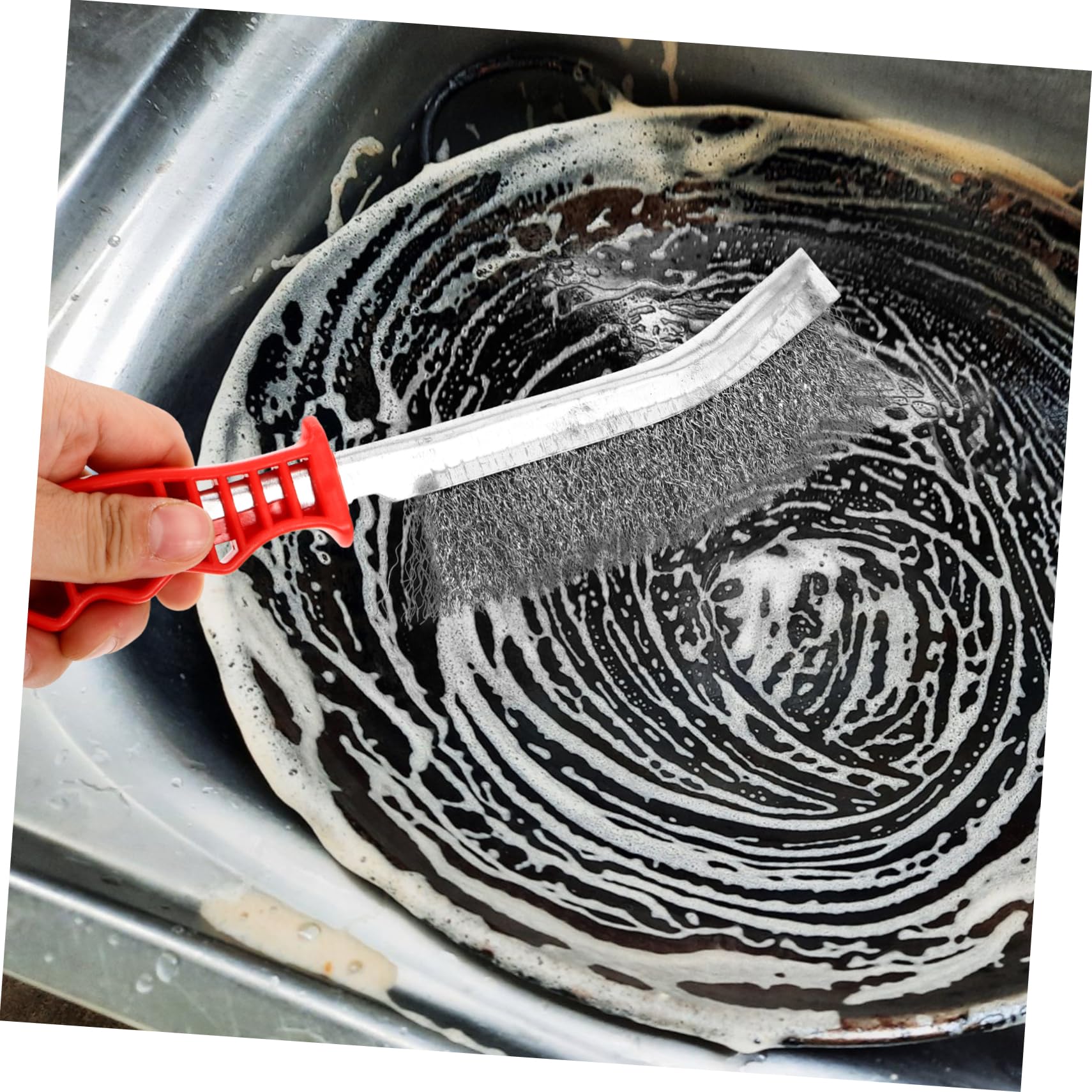 jojofuny 20 Piezas Cepillo de Alambre Cepillo de Parrilla Reutilizable raspador de Parrilla de Barbacoa Cepillo de Cocina Cepillo para Limpiar Limpiador Suministros para Acampar Caucho