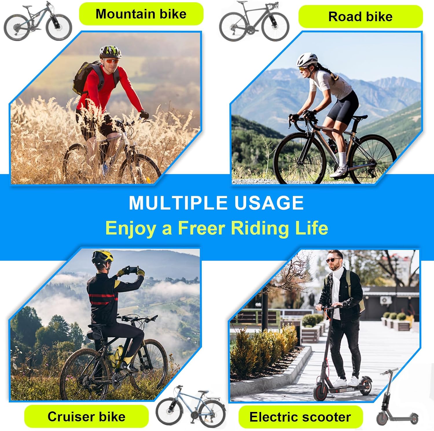 2PCS 4.5L Bike Front Fork Bag Waterproof Bike Pannier Bag with Front Bike Rack Cage Roll Top Design Dry Frame Bag Cycling Storage Pouch Mountain Bike Accessories (Black) image 3