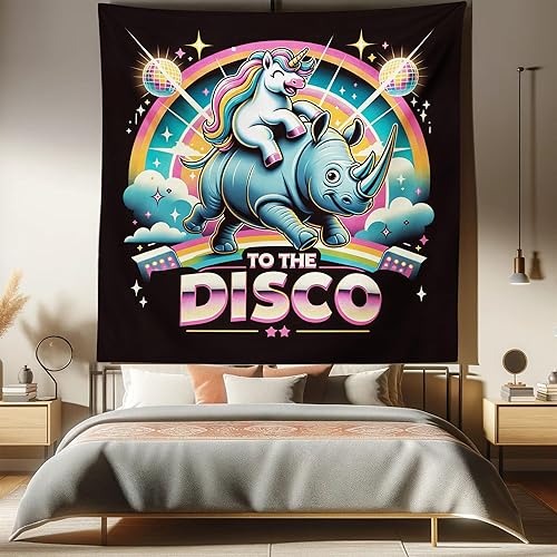 Miniatura 172 de Ambesonne Tapiz de fantasía, paisaje de fantasía con reloj, rayos de cielo de ensueño desde el techo, arte ficticio, colgante de pared ancho para