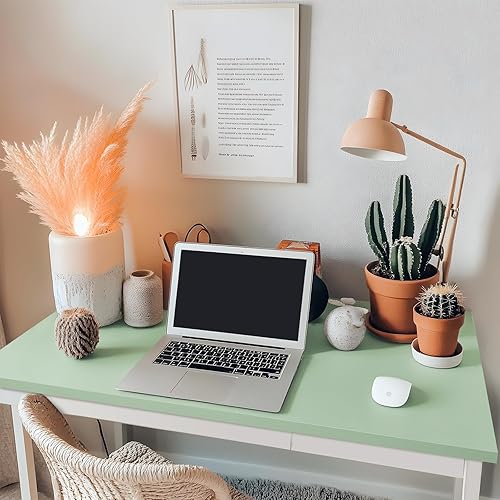 Miniatura 405 de Kaboon Mesa universal de 45.67 x 23.62 pulgadas, escritorio sólido de una pieza, encimera de melamina reversible, escritorios dobles, escritorio en