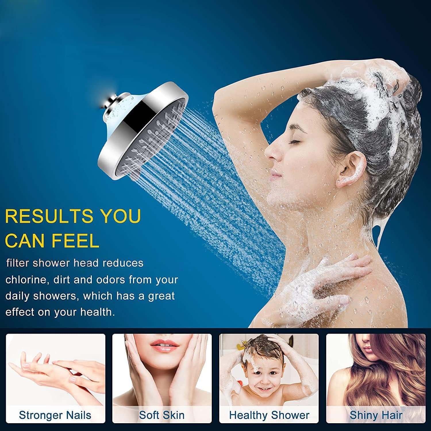 YEIPIS Shower Head Filter Aroma Bathroom Tool Water Softener for Club SPA Household| Hair Loss Dry Skin and Other Problems Solve |Aromatic Essential Oils Light Fragrance Filling (Charry scent) 1