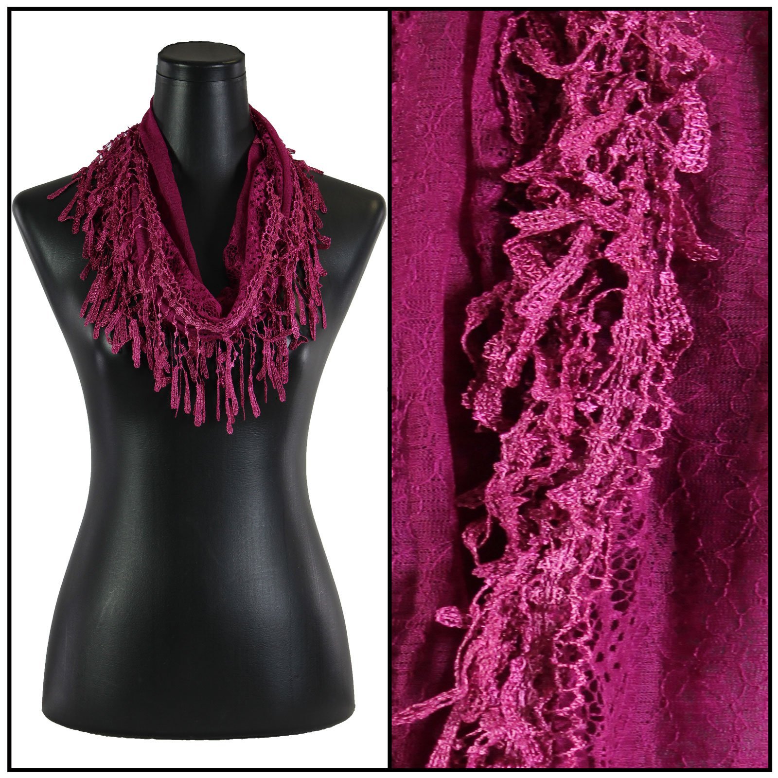 Gabriella's GiftsVictorian Style Infinity Lace Scarf (magenta)