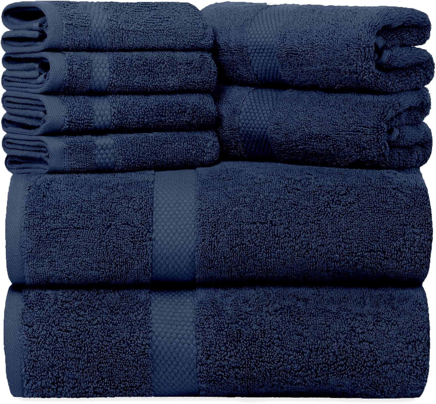 White Classic Yellow Bath Towels Extra Large | 100% Soft Cotton 700 GSM Thick 2Ply Absorbent Quick Dry Hotel Bathroom Towel | 27x54 Inch | Set of 4