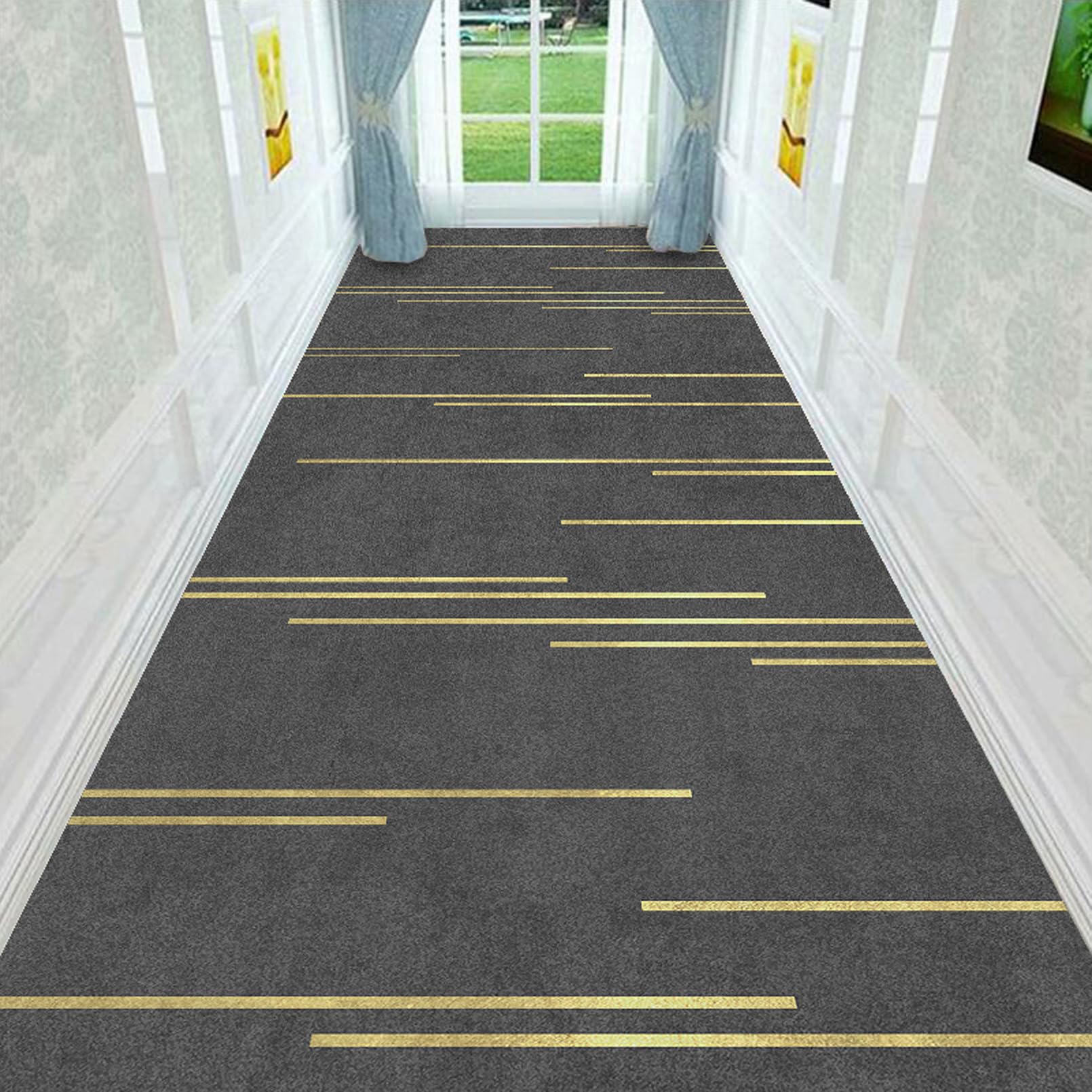 Tapis de passage pour couloir AZMANI tapis long antidérapant moderne 3m