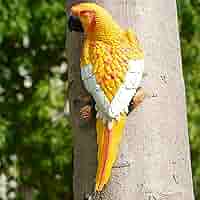 Handsider Papageien Skulptur - Hängende Gartenfigur Aus Kunstharz