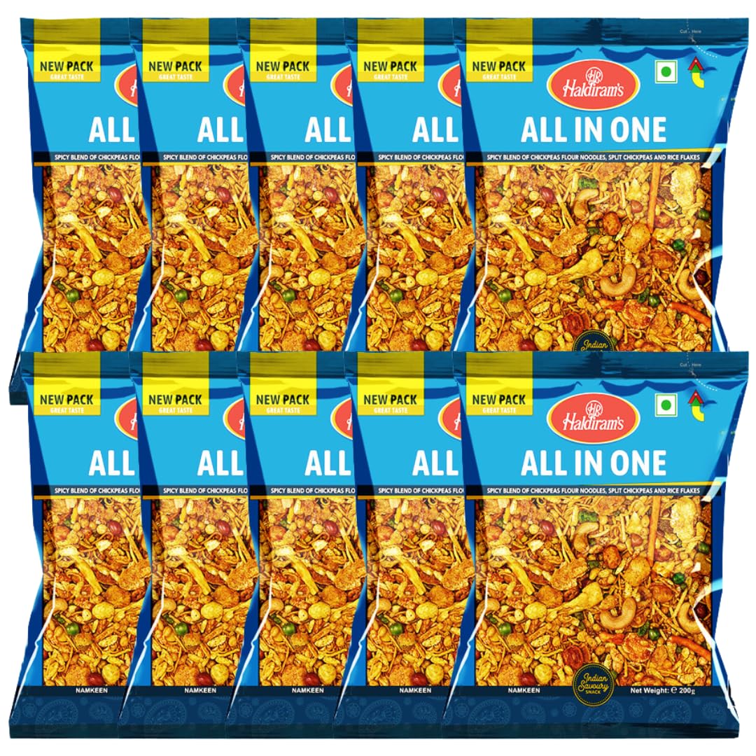 Haldiram's All In One Mischung (Bündel mit 10 x 200 g)