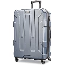 Centric Hardside Expandable Luggage with Spinner Wheels, Blue Slate, Checked-Large 28-Inch