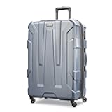 Centric Hardside Expandable Luggage with Spinner Wheels, Blue Slate, Checked-Large 28-Inch