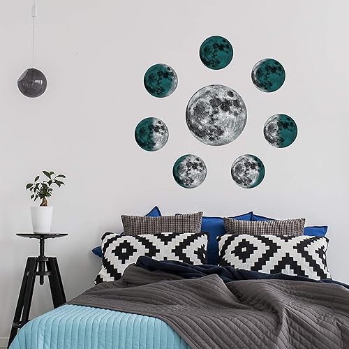 Chromantics Moon Fases - Juego de pegatinas de pared para pared