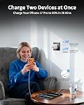 USB C Charger Block, 2Pack 40W Dual Port Type C Fast Wall Charger Plug Cube | Universal USBC Power Adapter, Super Fast Charging for iPhone 17 16 15 14 13 12 Pro Max iPad Galaxy Android, Support PD/PPS/QC