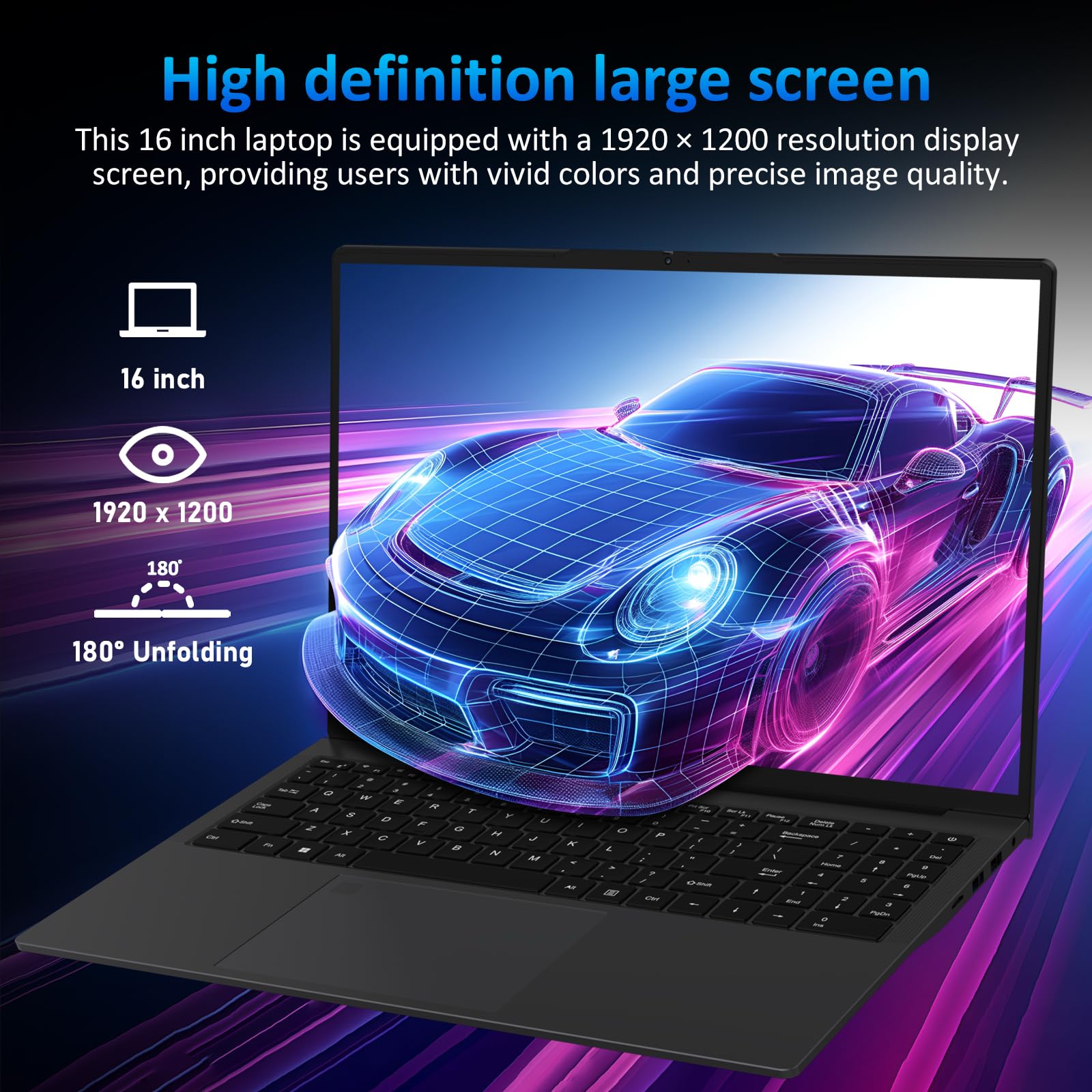 CYCLUS 16" PC Portable Étudiants Bureautique Créatif – AMD Ryzen 5 3500U (4C/8T 3,7 GHz), 16Go RAM, 512Go SSD, Vega 8, Clavier Rétroéclairé + USB-C + Membrane AZERTY