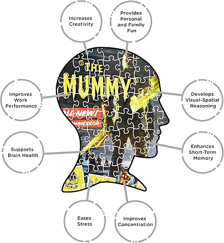 Miniatura 5 de Aquarius Hammer The Mummy - Rompecabezas de 500 piezas, sin reflejos, ajuste de precisión, prácticamente sin polvo de rompecabezas, mercancía y