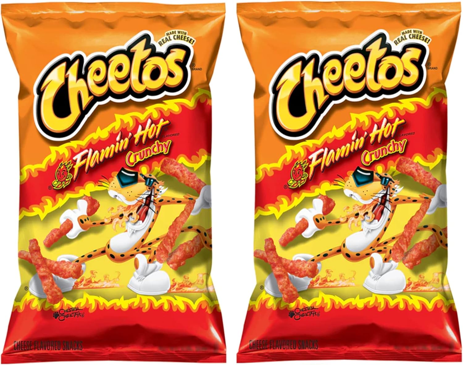American Cheetos Flamin Hot Crunchy 8oz 226g (Pack of 2) Original