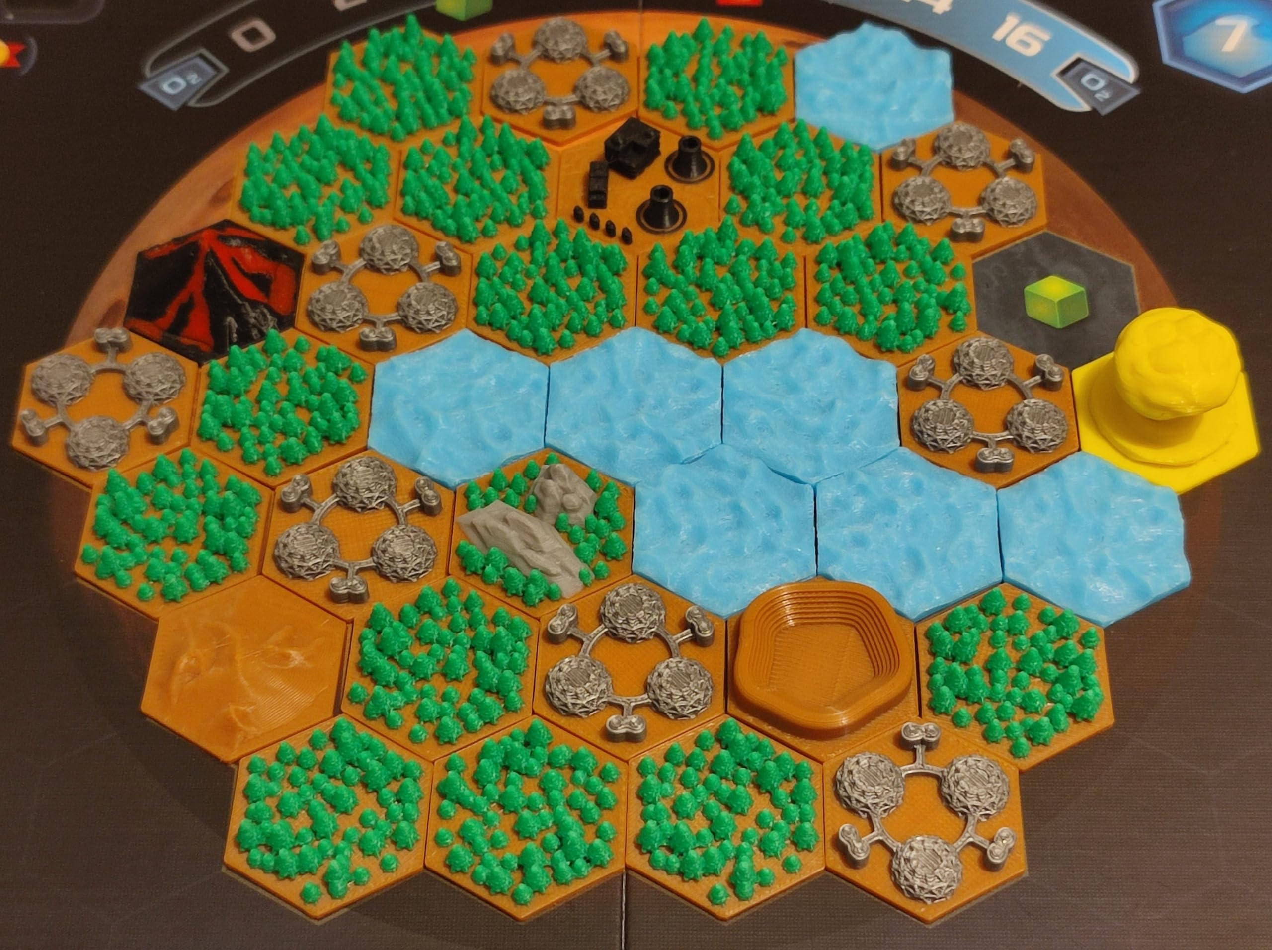Terraforming Mars azulejos 3D set de expansión de componentes de plástico para tablero 4