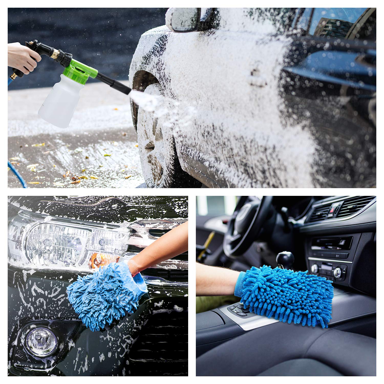 Ohuhu Car Wash Foam Gun, Car Wash Soap Sprayer with 3/8" Brass