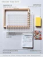 Vista 5 de Kit de pantalla de fabricación de papel impermeable para crear su propio papel A4 hecho a mano: marco de madera, pantalla de malla, rejilla