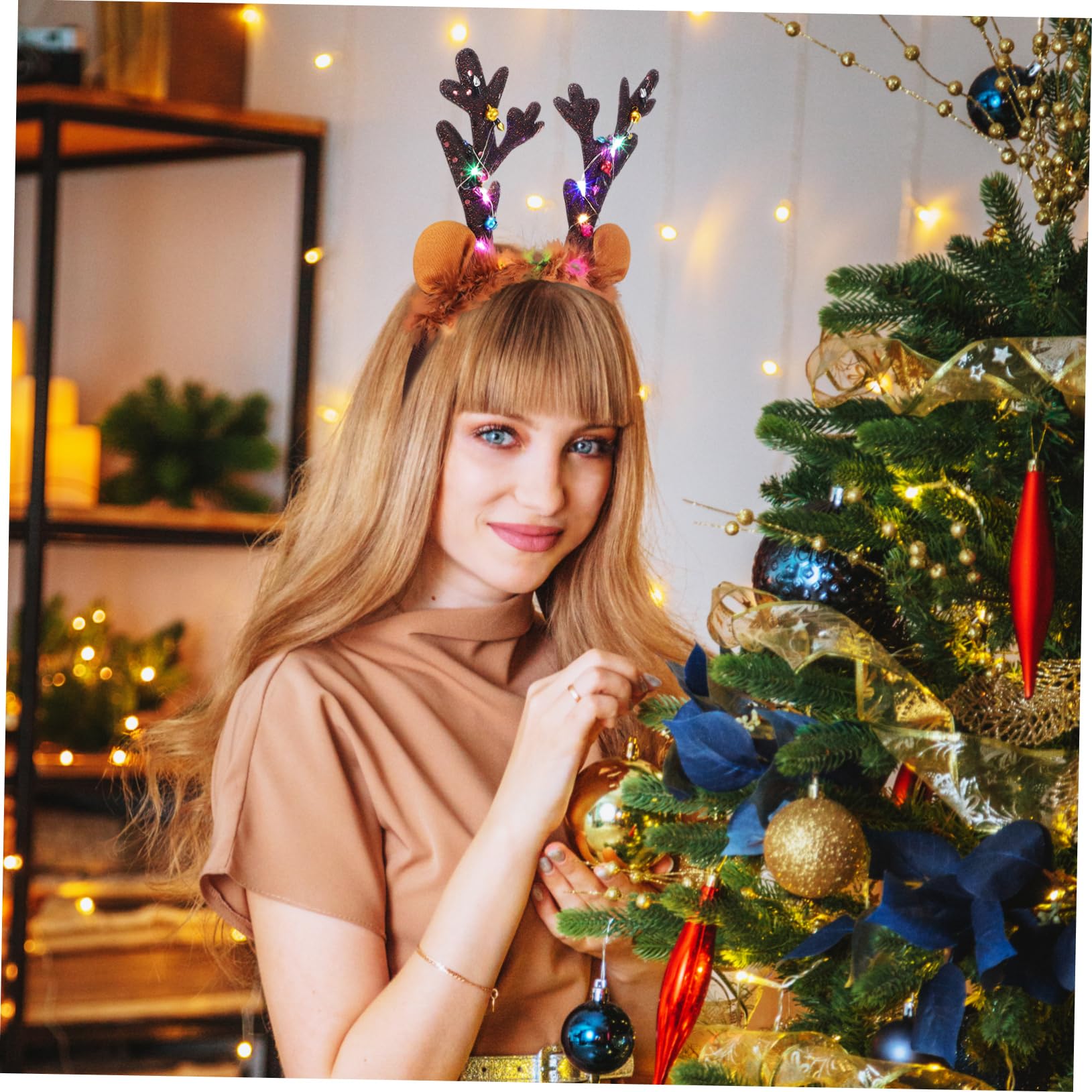 ibasenice 3pièces Bandeaux Renne Noël Accessoires De Tête Adorables pour Fête Cosplay Confortables Et Légers Décorations De Noël