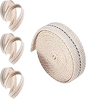 Vista 7 de Lantern Wicks - Mecha para lámpara de aceite, 2 rollos de mecha plana de algodón de 1 pulgada con puntada negra auténtica, linternas de aceite