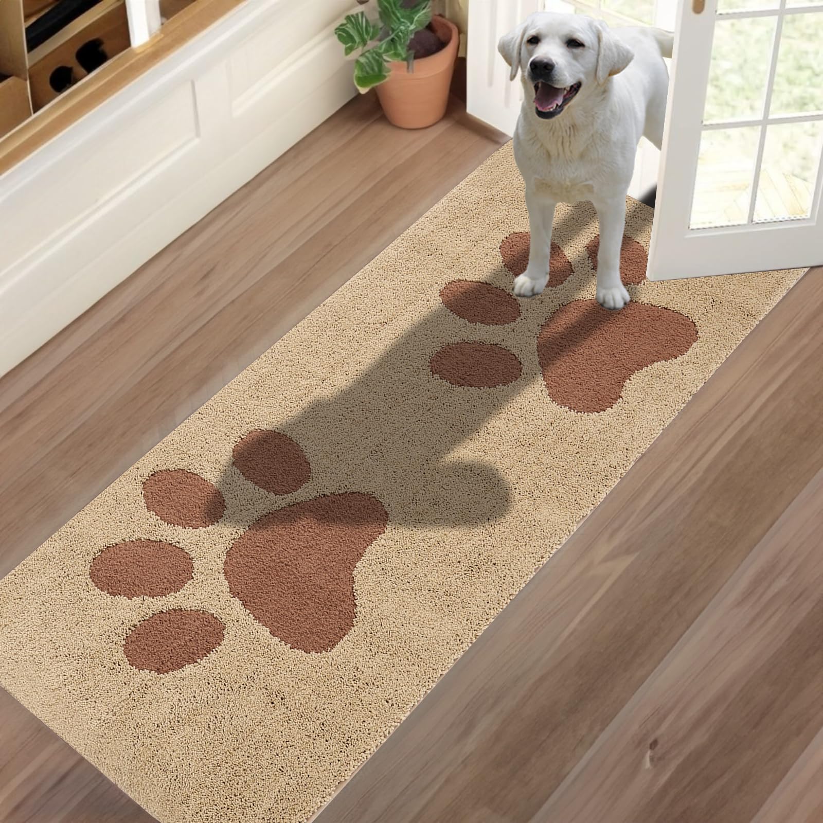 Oiilores Schmutzfangmatte Türmatte für den Innenbereich 80 x 178 cm, rutschfeste waschbare Teppichmatte, flache Innentürmatte für den Eingangsbereich, super saugfähige Hundematten für schmutzige