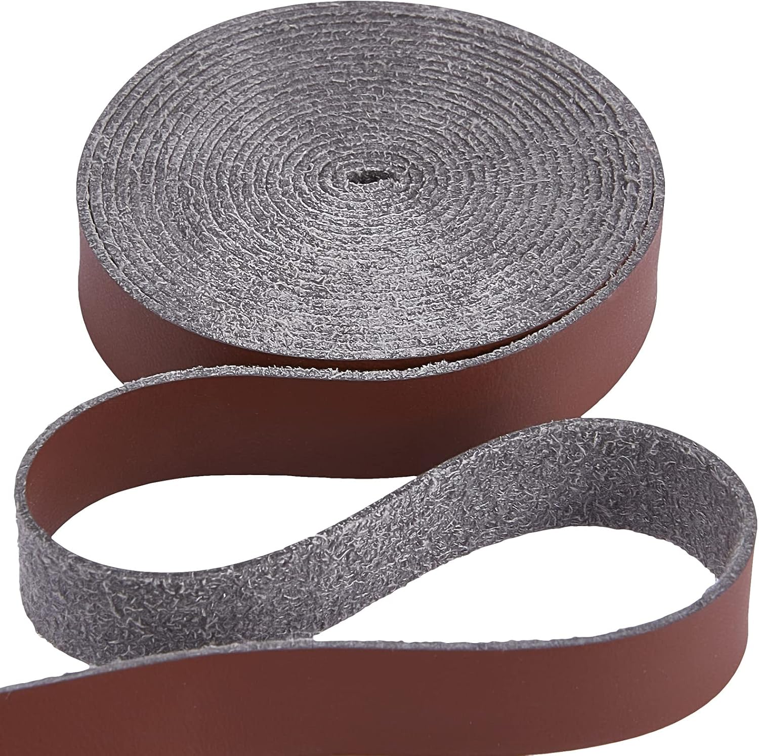 GORGECRAFT Matte Leather Strap 2 Inch Wide 79 Inch Long Saddle Brown Flat Leather Belt Strips for DIY Crafts Clothing Jewelry Wrapping Making Bag Furniture Handles Pet Collars Traction Ropes Belt