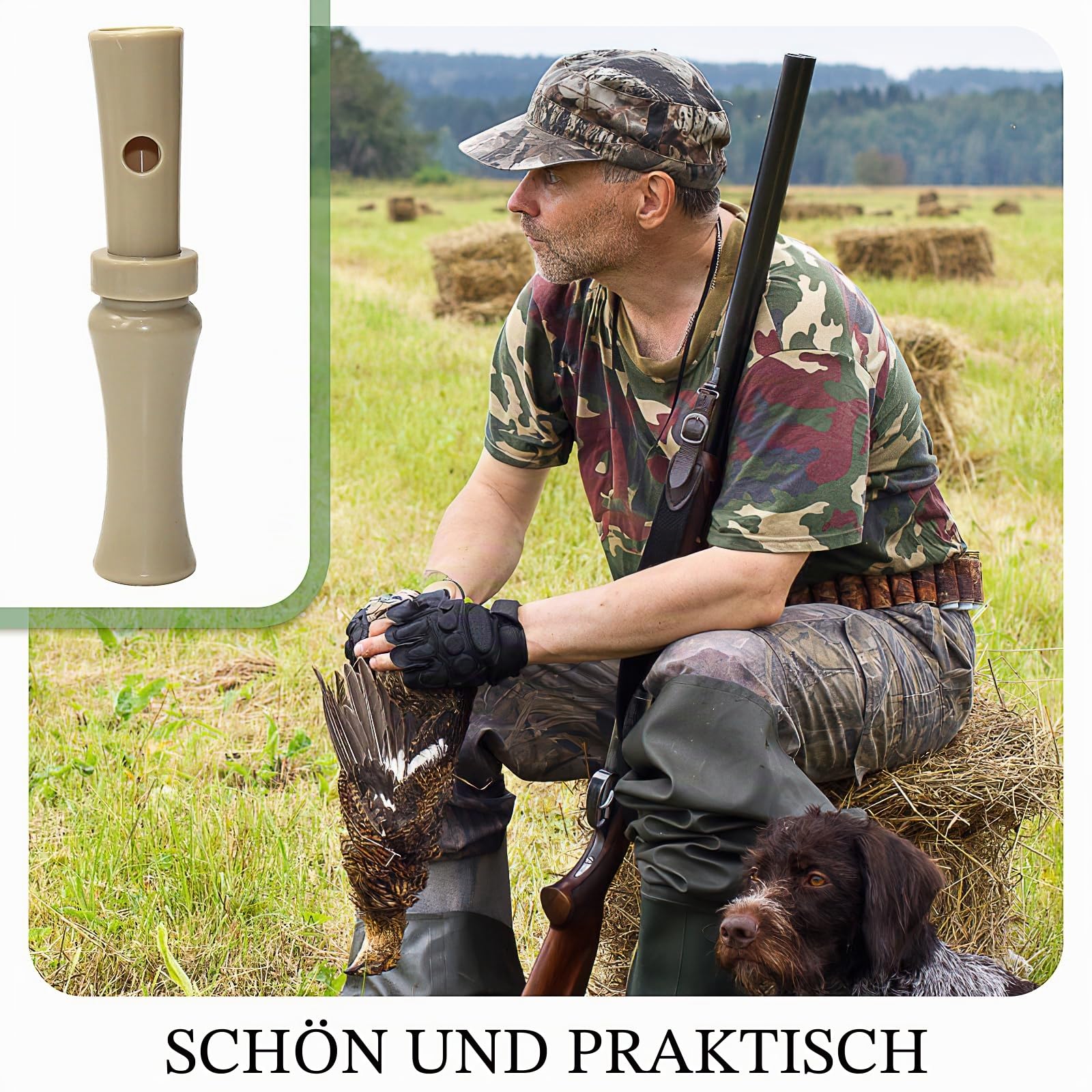 4er Set Entenpfeife, Entenlocker für die Jagd, Duck Pfeifer, Outdoor-Jagd-Zubehör Trainingspfeife Trillerpfeife Für Naturliebhaber, Entenjäger Outdoor Jagd Aktivität, Lanyard Zubehör