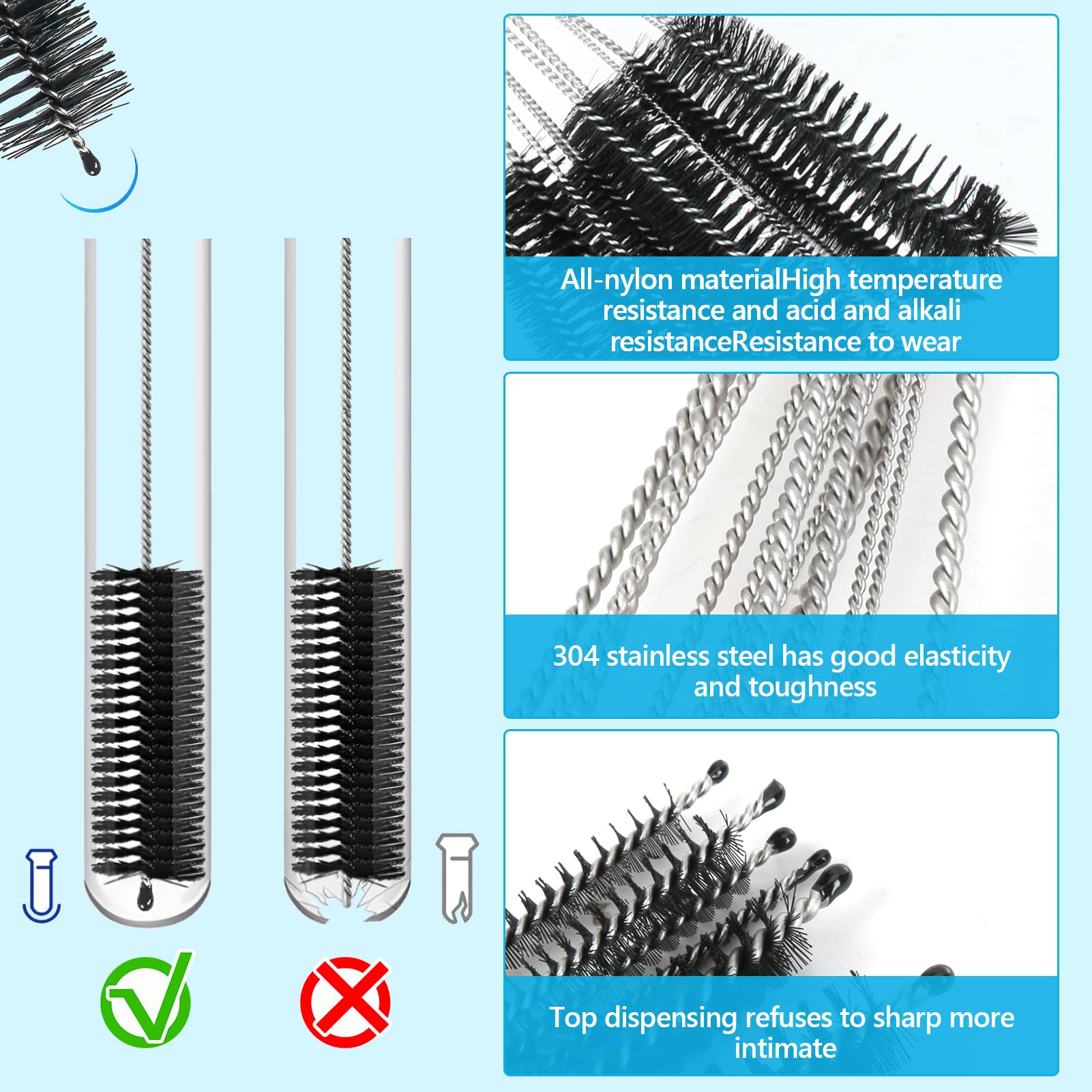 Spazzola per la pulizia della macchina per caffè espresso KZQ, spazzola