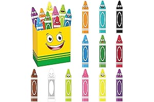 Crayon Name Tags for Classroom - Set of 60