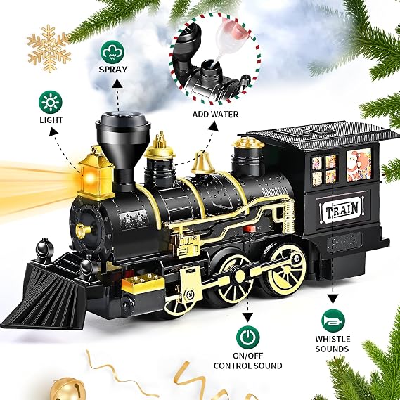 AuroTops Christmas Train Set,Kids Train for Under The Tree,Christmas Decor