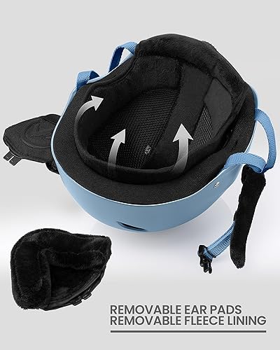 Vista 56 de OutdoorMaster Kelvin - Casco de esquí y snowboard para hombres, mujeres y jóvenes Gris