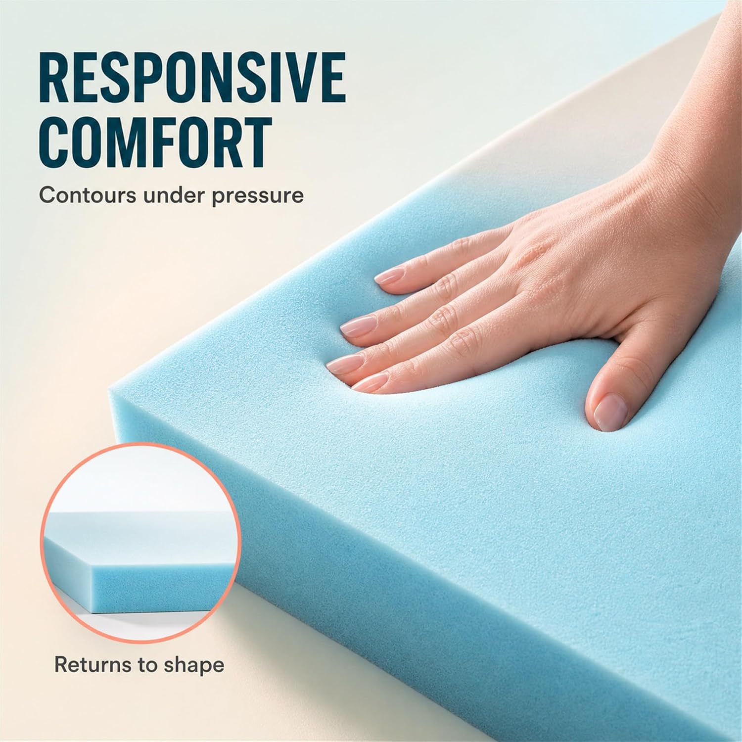 High Density Upholstery Foam 1" 74"x24"Memory Foam Padding for Couch