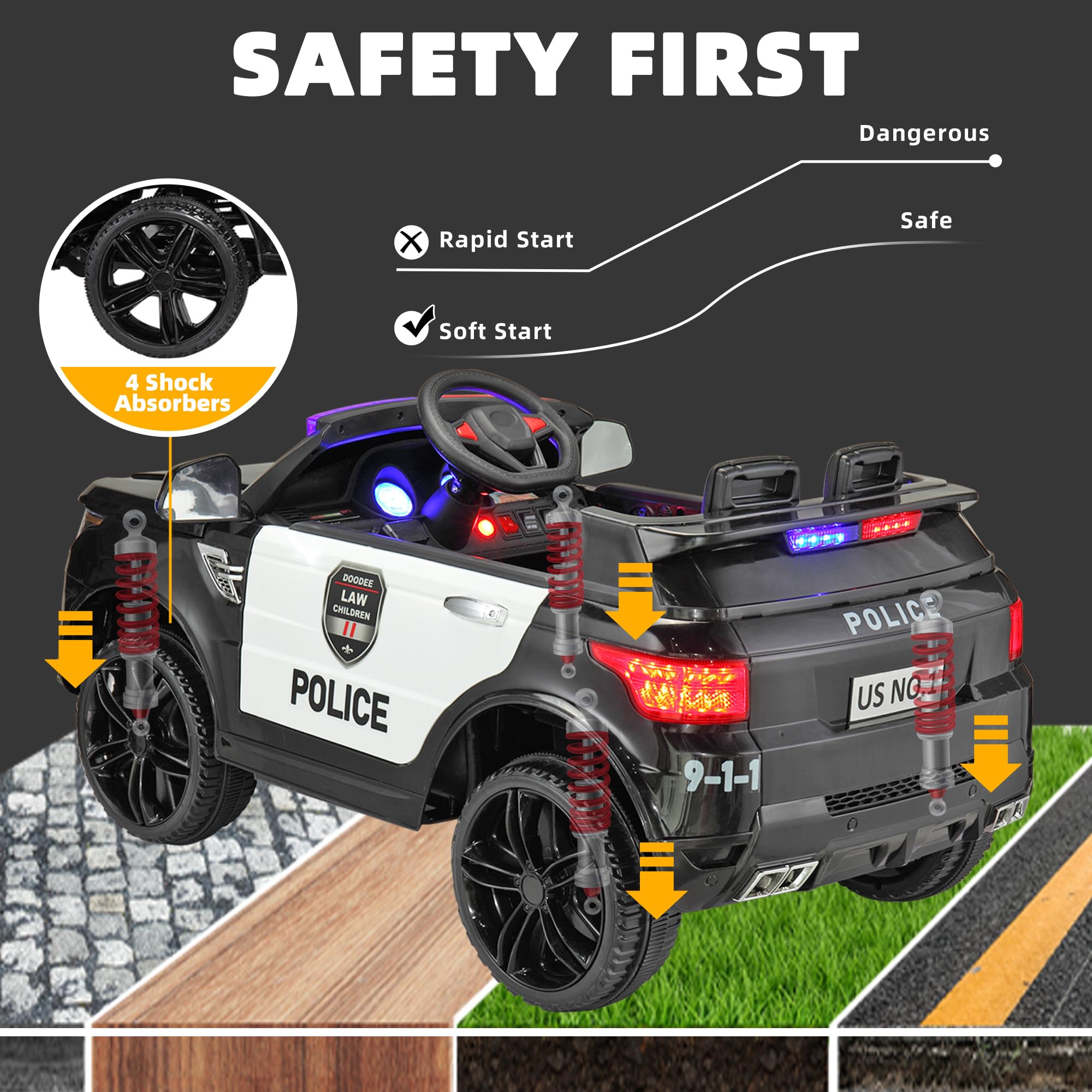 Amazon.co.jp: パトカー ライドオン トビ 子供 車 警官 車 親