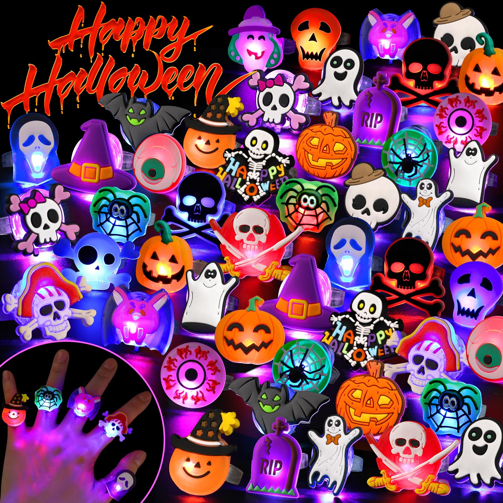 Halloween Party Favors 50Pcs Trick or Treats Halloween Toys for Kids