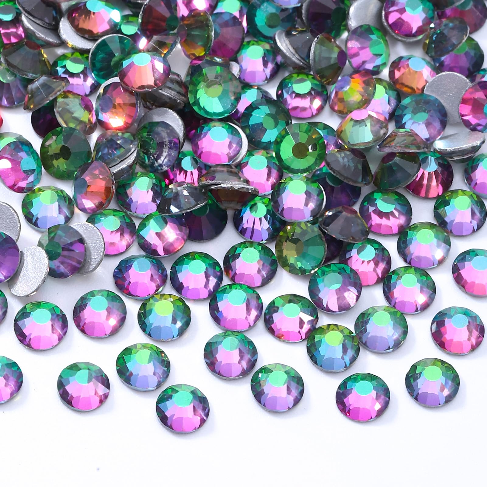 576PCS Green Volcano SS30 Flatback Rhinestones(6.4-6.6mm)