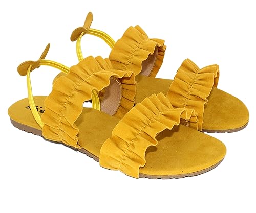 SKOLL Womens and Girls Valvet Stylish Flat Sandal