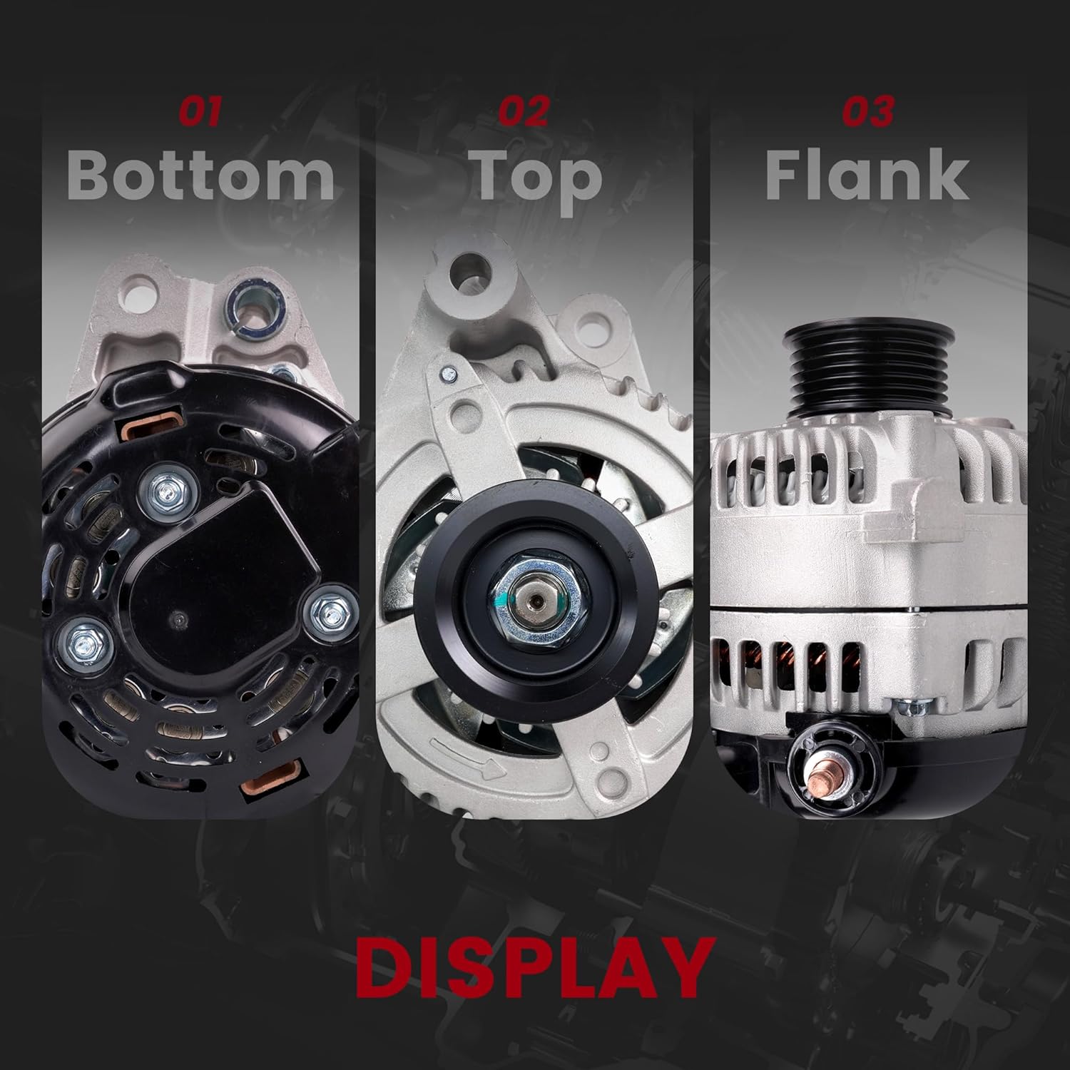 Alternator Fits for/Jeep Wrangler 2012-2018 V6 3.6L, Fits for/Wrangler JK 2018 V6 3.6L, 12V 150A CCW 6-Groove Pulley, OE#421000-0810,68078950AA