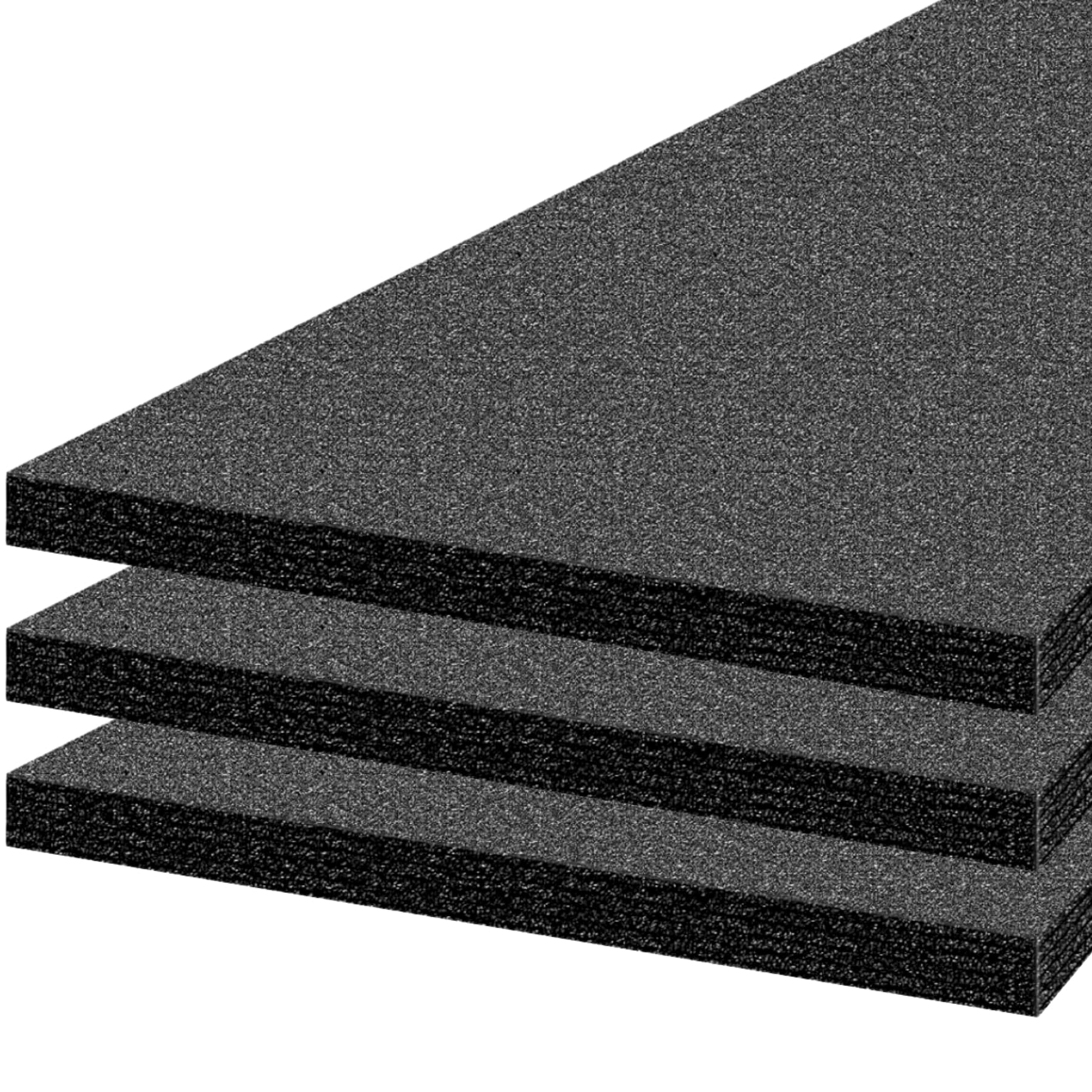 ONREVA Tool Box Foam Organizer 48x24x1 inch 3Pack, Kaizen Sheets for Pro Tool Control, Custom Tool Shadow Inserts for Cases & Drawers, High Density Polyethylene Foam, Black