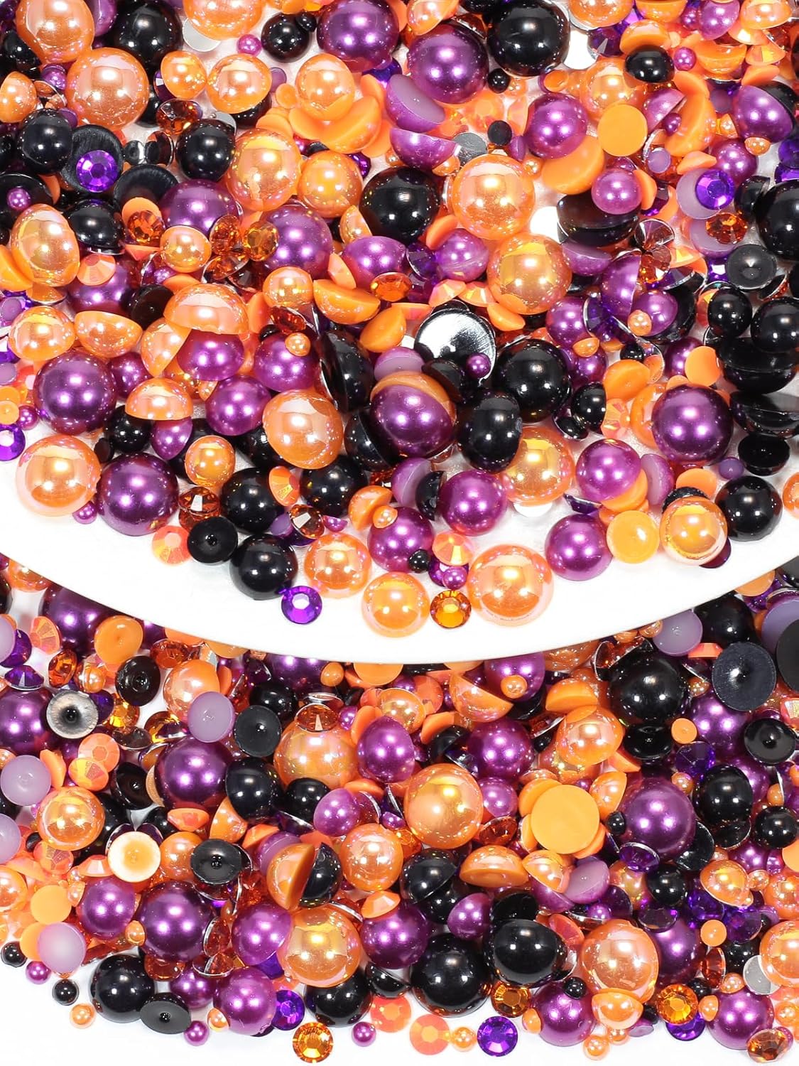 Rhinova 200g Mix Pearls and Rhinestones for Crafting, Sizes Range 3mm-10mm Pearl Beads for Bedazzler Rhinestones for Bedazzling Pearls for Crafting Sock Charms Nail Shoe Mugs (Regal Turquoise Mix)