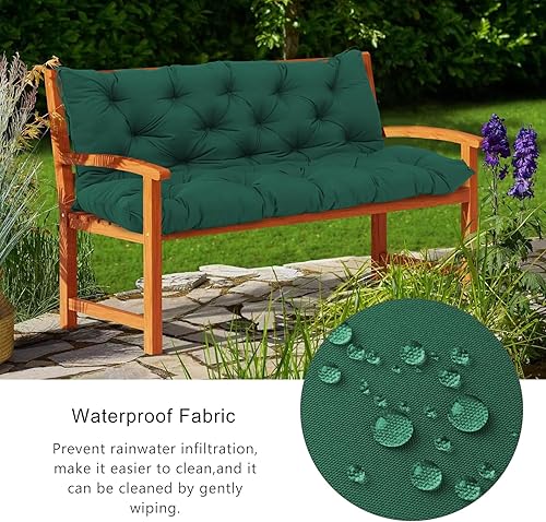 Miniatura 2 de Cojines de repuesto para columpio de porche al aire libre, impermeables, gruesos, de 4 pulgadas, con lazos para jardín, patio, porche, muebles,