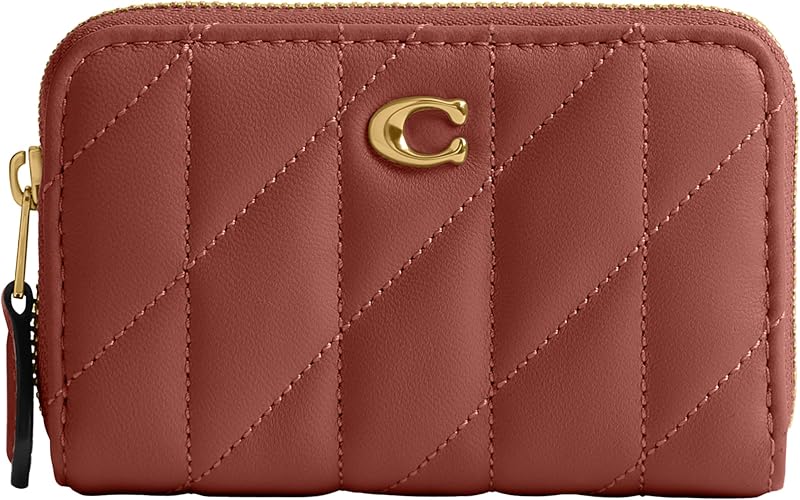 Quilted Pillow Leather Essential Small Zip Around Card Case