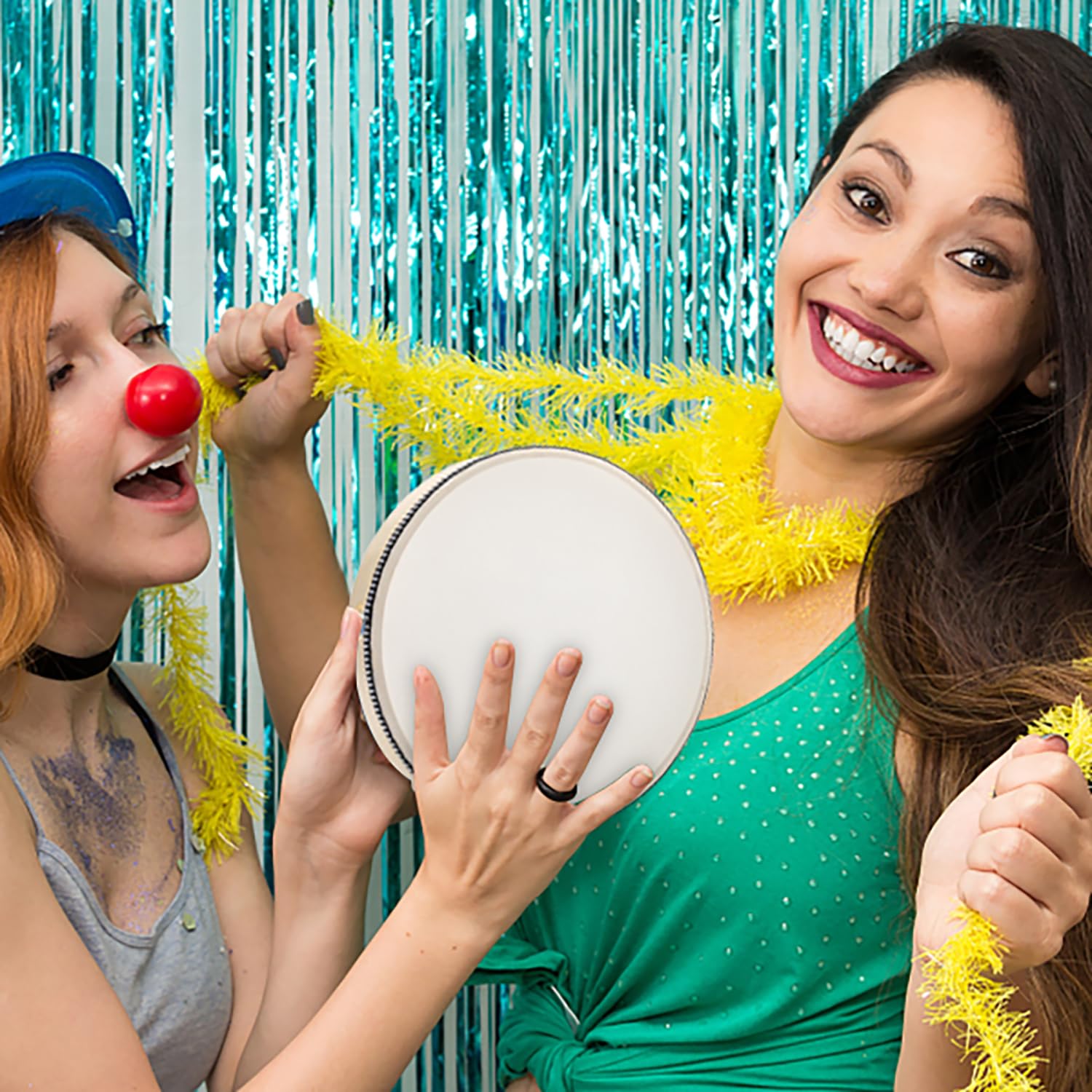 Foraineam 12 Inch & 10 Inch & 8 Inch Hand Drum Percussion Wood Frame Drums with Drum Stick