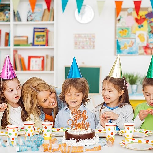 Miniatura 251 de Paquete de 24 adornos para cupcakes de calabaza con purpurina para cupcakes de calabaza para Acción de Gracias, baby shower, decoración de cupcakes